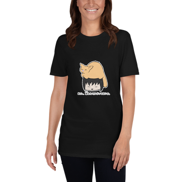 I'm not wearing a cat - Funny Japanese Idiom Short-Sleeve Unisex T-Shirt